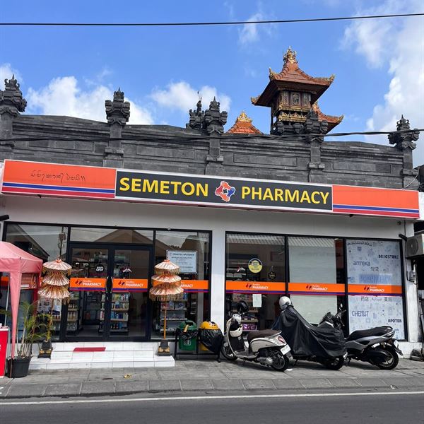 Store front on a sunny day